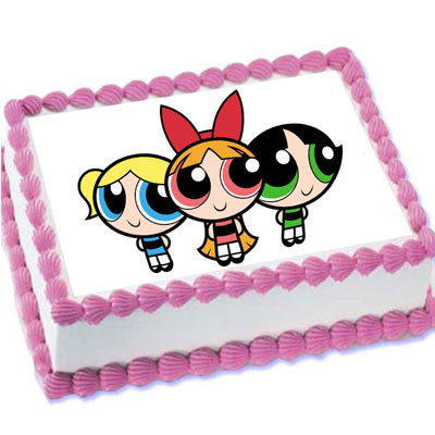 "The Powerpuff Girls Cartoon - 2kgs (Photo Cake) - Click here to View more details about this Product